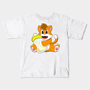 Cat Baby bottle Milk Kids T-Shirt